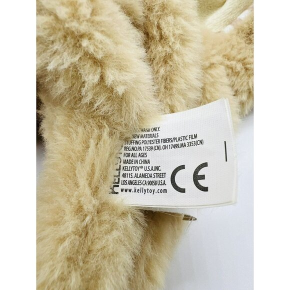 Kellytoy Luxe Bunny Rabbit Plush Lovey Security Blanket Tan Crinkle Rattle - Picture 6 of 9